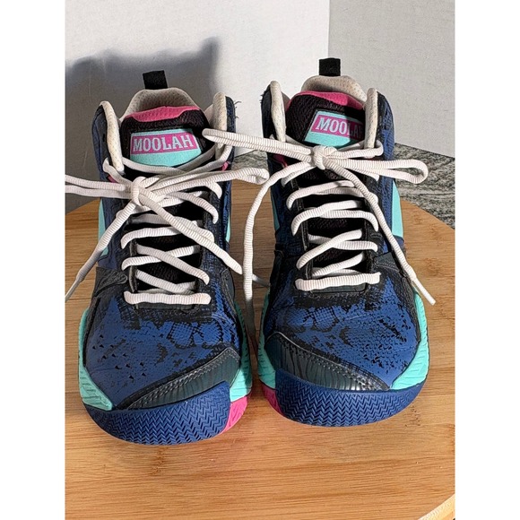 Moolah Kicks Other - Moolah Kicks Press Break Blaqvi Basketball Shoes Blue Pink Kids Size 6Y BLAQVI
